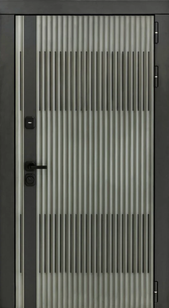 Входная дверь ДвериПРО Elfy ПВХ 10мм Астрод Velutto Grigio DPRO198165 внешняя сторона