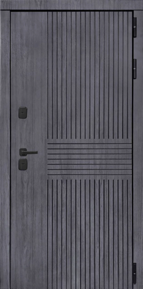 Входная дверь ДвериПРО Берген ФЛ-185 (10мм, ПВХ ясень белый) DPRO198114 внешняя сторона