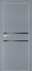 Межкомнатная дверь PX-18 AL кромка с 4-х ст. Серый матовый